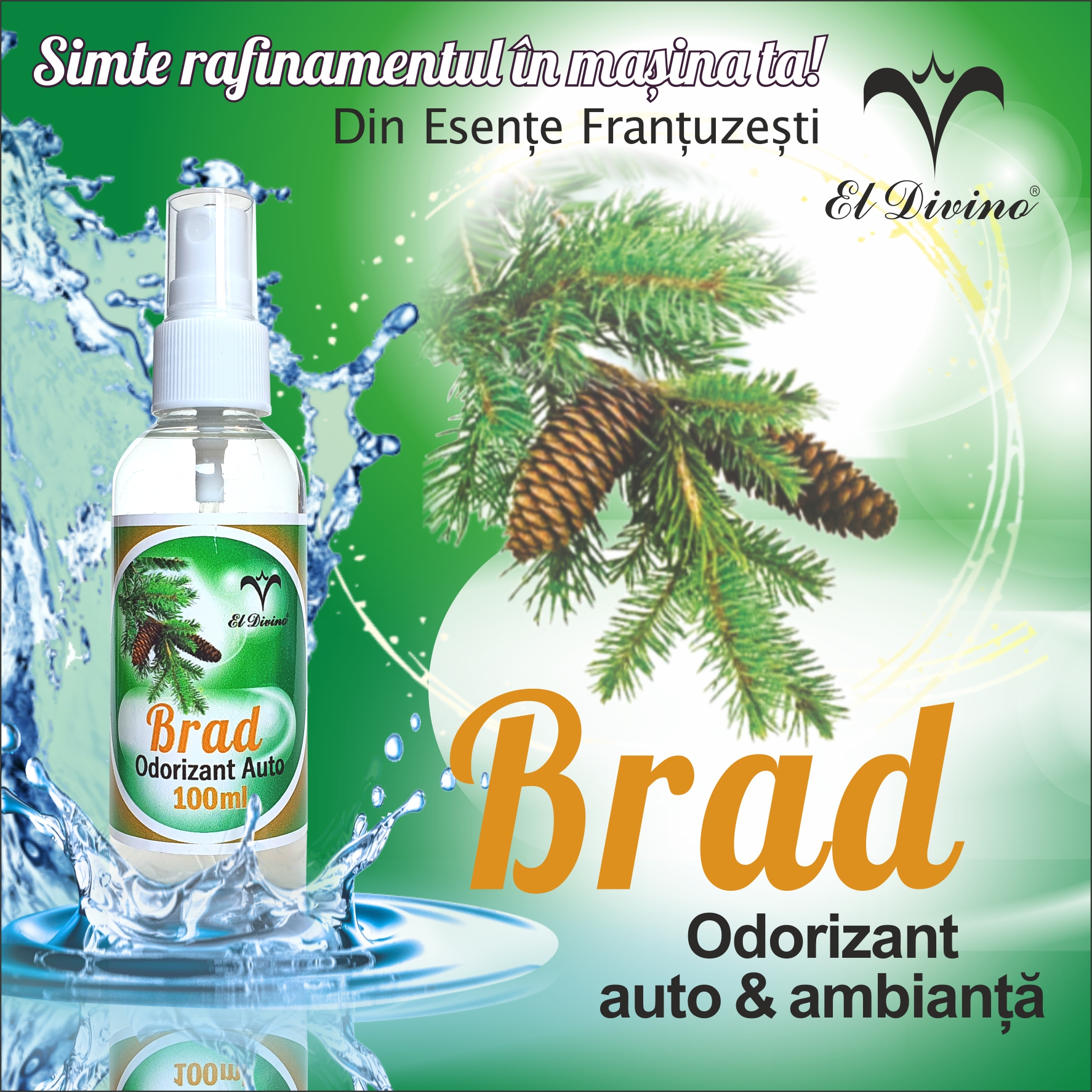 Odorizant auto concentrat 100 ml – Brad